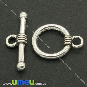 Тогл, Античное серебро, 18х14 мм, 1 шт (ZAM-005433)