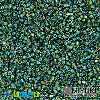 Бісер японський Miyuki Delica 11/0 DB175, Зелений темний АВ (BIS-040587)