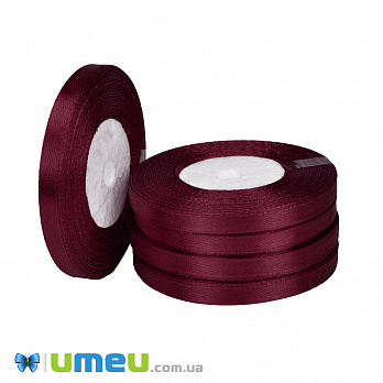 Атласна стрічка, 6 мм, Бордова (LEN-050969)