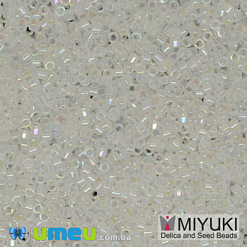 Бисер японский Miyuki Delica 11/0 DB222, Белый опал АВ, 3 г (BIS-039784)