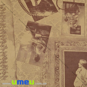 Пакувальний крафт папір Ретро, ​​Бежевий, 70х100 см (UPK-030274)