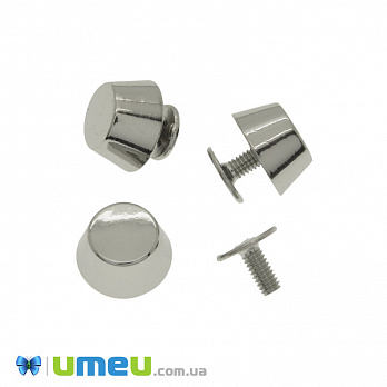 Ніжка для сумок, 11х10 мм, Темне срібло (BAG-042140)