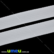 Лента ременная для рюкзаков (стропа), 25 мм, Белая (LEN-034369)