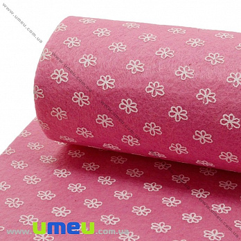 Фетр Квіточки 1 мм, 20х30 см, Рожевий (FLT-030380)