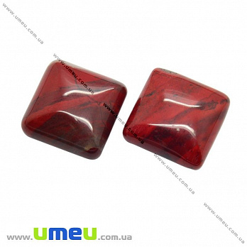 Кабошон нат. камінь Яшма, Квадратний, 16х16 мм (KAB-012651)