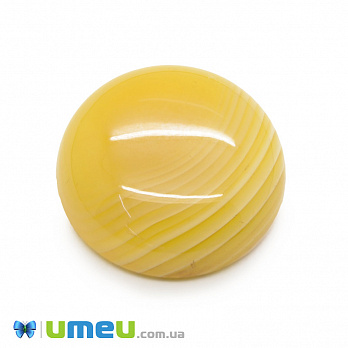 Кабошон нат. камінь Агат жовтий, Круглий, 20,1 мм (KAB-049956)