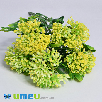 Ветка декоративная с тычинками, 32 см, Желтая (DIF-048312)