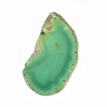 Срез Агата, Зеленый, 72х40 мм (POD-009322)