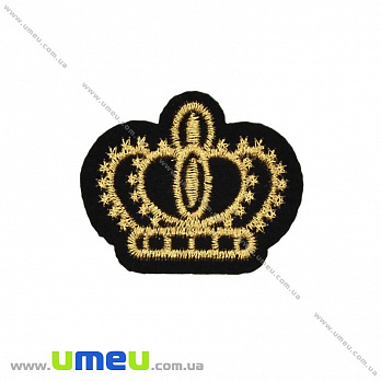Термоаплікація Корона, 4,5х3,5 см, Чорна (APL-027676)