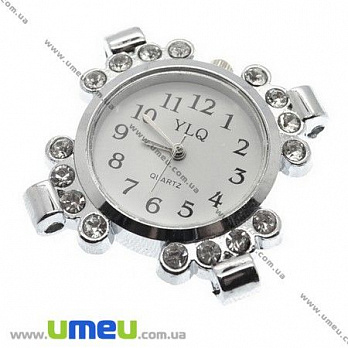[Архив] Часы для браслетов, Серебро, 32х32 мм, 1 шт (CLC-003995)