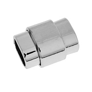 Замок магнитный для вклеивания шнура, Темное серебро, 19х15 мм (ZAM-015518)