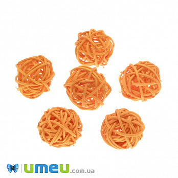 Куля з ротанга, 25 мм, Помаранчевий (DIF-042897)