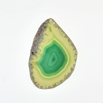 Зріз Агату, Зелений, 69х47 мм (POD-009311)