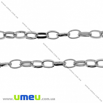 Ланцюг, Темне срібло, 5х3 мм (ZEP-031752)