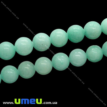 [Архів] Намистина натуральний камінь Амазоніт, 10 мм, Кругла (BUS-018903)