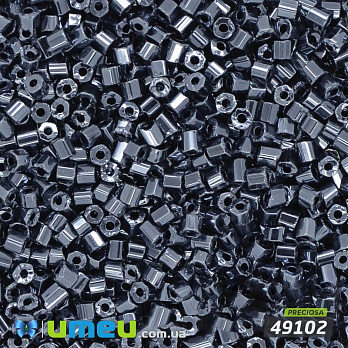 Бісер чеський Рубка 11/0, №49102, Мокрий асфальт перламутровий (BIS-036569)