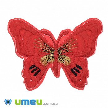 Термоаппликация Бабочка, 7,5х5,5 см, Красная, 1 шт (APL-042290)