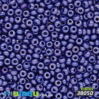 Бісер чеський №873/38050, Синій, Перламутровий, 10/0 (BIS-047758)