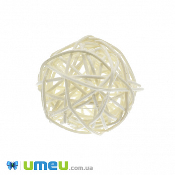 Куля з ротанга, 50 мм, Білий (DIF-042908)