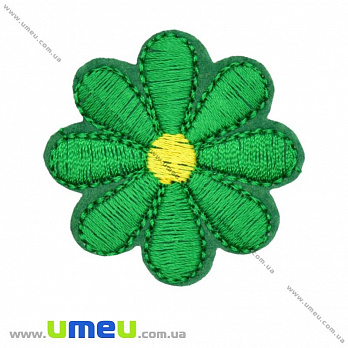 Термоаппликация Цветочек, 3,8 см, Зеленая, 1 шт (APL-017431)