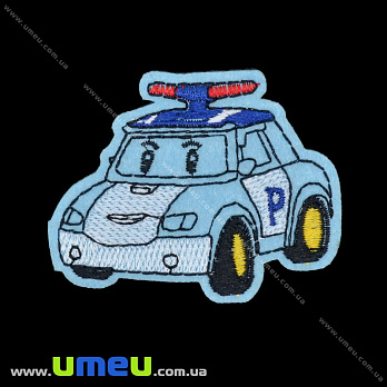 Термоаплікація дитяча Поліцейська машина, 7х5,5 см (APL-035174)