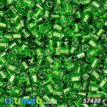 Бісер чеський Рубка 11/0, №57430, Зелений блискучий (BIS-044045)