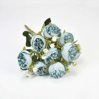 Букет півоній, 30 см, Блакитний (DIF-057613)