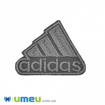 Термоаппликация Adidas, 5,5х4,5 см, Серая, 1 шт (APL-042361)