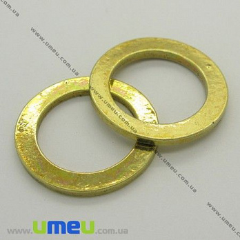 Коннектор металлический Кольцо, 22 мм, Золото, 1 шт (KON-004776)