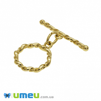 Тогл із позолотою 18 k, 18х15 мм, Золото (ZAM-048756)