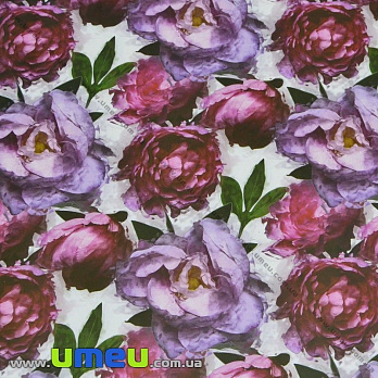Упаковочная бумага Цветы, Фиолетовая, 68х100 см, 1 лист (UPK-019253)