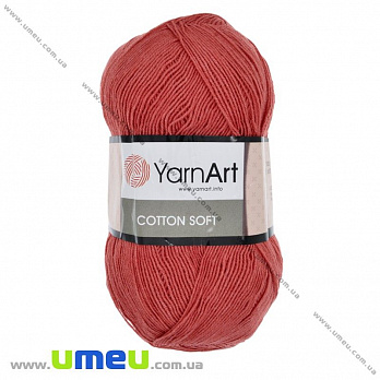 Пряжа YarnArt Cotton Soft 100 г, 600 м, Красная светлая 26, 1 моток (YAR-025424)