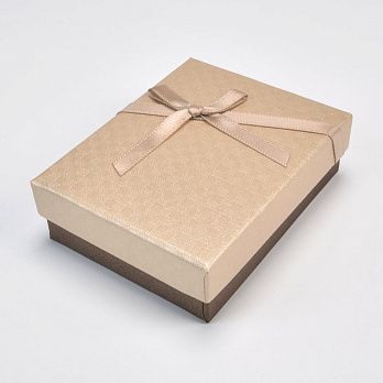 Подарункова коробочка Прямокутна з бантиком, 9х7х2,5 см, Бежева (UPK-056832) Подарункова коробочка Прямокутна з бантиком, 9х7х2,5 см, Бежева (UPK-056832)