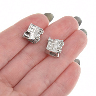 Намистини мет. Паровоз, 11х11 мм, Темне срібло (BUS-007737)