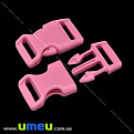 Фастекс пластиковый, 16 мм, Розовый, 1 шт (ZAM-018971)