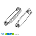 Основа для броши из нерж. стали, 25х5 мм, Темное серебро (STL-039699)