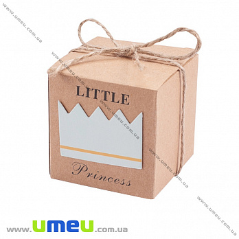 Сборная картонная коробочка, 5,5х5,5х5,5 см, Бежевая, 1 шт (UPK-035792)