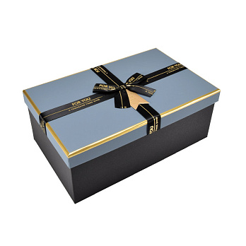 Подарочная коробка Прямоугольная, 29х18х11,5 см, Сине-черная (UPK-060613)