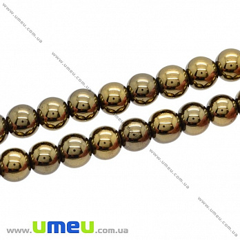 [Архів] Намистина натуральний камінь Пірит, 6 мм, Кругла (BUS-018906)