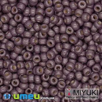 Бісер японський Miyuki круглий RR 11/0 №4220F Duracoat Galvanized, Сливовий матовий (BIS-045711)