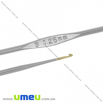 Крючок для вязания стальной Tulip (Япония), 1,25 мм, 1 шт (YAR-023454)