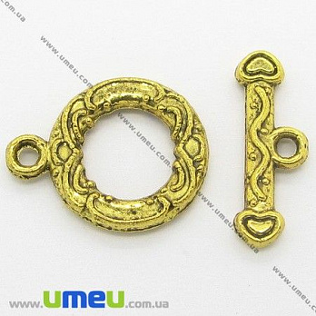 [Архів] Тогл, Античне золото, 17х13 мм (ZAM-007101)