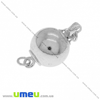 Замок-защіпка з фіксуючою петлею, 17х10 мм, Темне срібло (ZAM-020101)