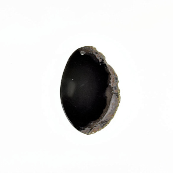 Срез Агата, Черный, 53х35 мм (POD-032549)