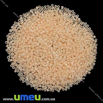 Бісер китайський дрібний, 12/0, Персиковий перламутровий, 2 мм (BIS-008653)