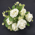 Букет троянд з добавками, 34 см, Білий (DIF-062165)