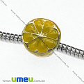 Бусина PANDORA мет. Лимон желтый, 11х10 мм, Серебро, 1 шт (BUS-007732)