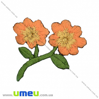 Термоаппликация Цветы оранжевые, 6х5 см, 1 шт (APL-016407)