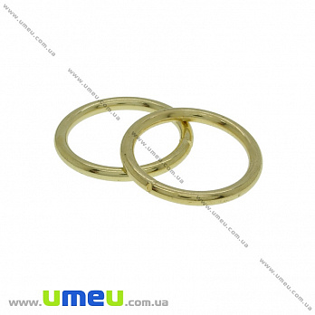 Кольцо для сумки металлическое, 25 мм, Золото, 1 шт (BAG-002342)