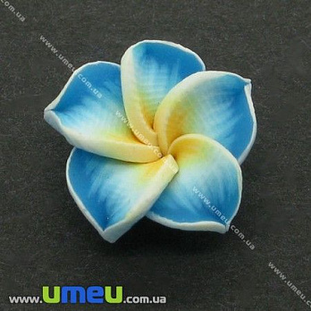 Бусина FIMO Цветок, 15 мм, Голубая, 1 шт (BUS-005428)